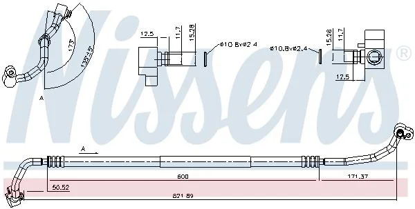Aukšto slėgio linija, oro kondicionavimas NISSENS 842885