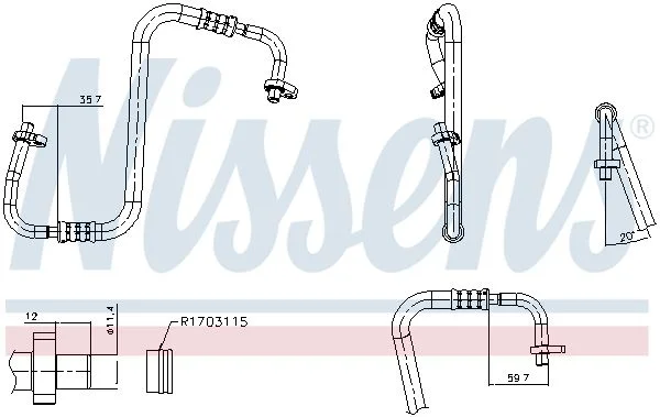 Aukšto slėgio linija, oro kondicionavimas NISSENS 846030