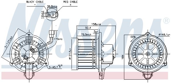 Interior Blower NISSENS 87537