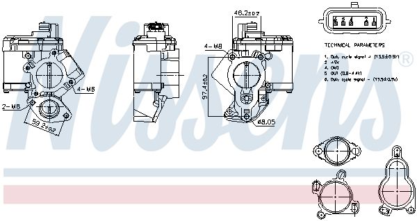 EGR Valve NISSENS 98463