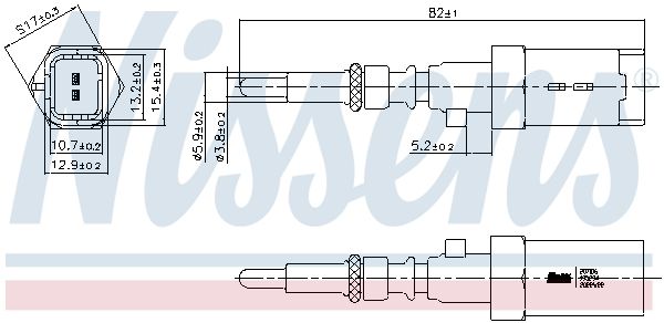 Sensor, coolant temperature NISSENS 207016