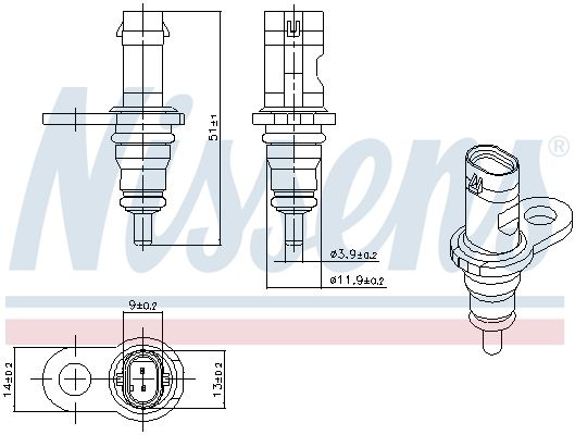 Sensor, coolant temperature NISSENS 207067