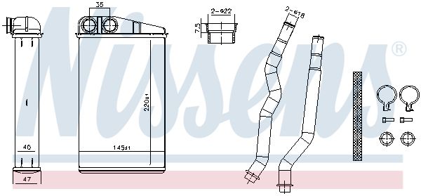 Heat Exchanger, interior heating NISSENS 707270