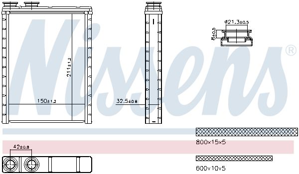 Heat Exchanger, interior heating NISSENS 707286