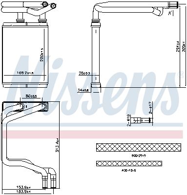 Heat Exchanger, interior heating NISSENS 707291