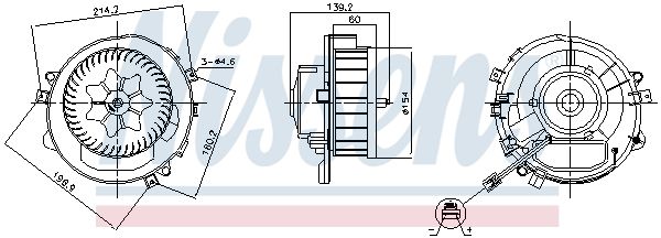 Interior Blower NISSENS 87525