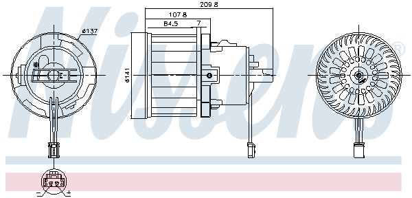 Interior Blower NISSENS 87610