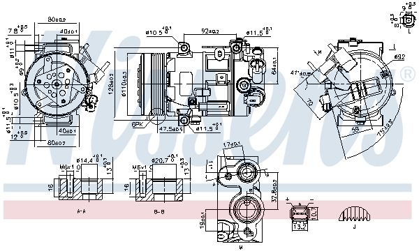 Compressor, air conditioning NISSENS 890420