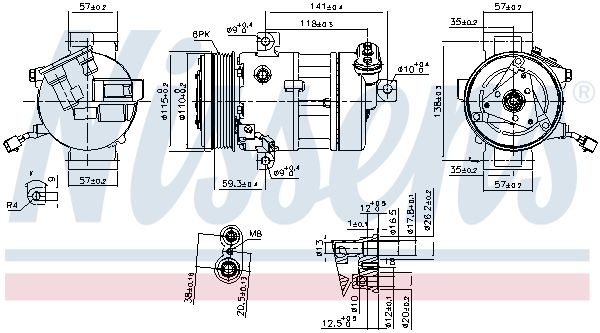 Compressor, air conditioning NISSENS 890667