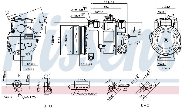 Compressor, air conditioning NISSENS 890696