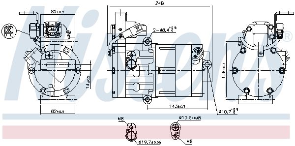 Compressor, air conditioning NISSENS 890770