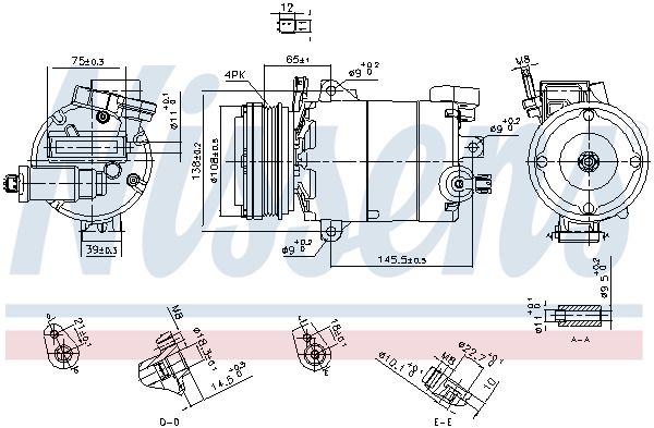 Compressor, air conditioning NISSENS 890794