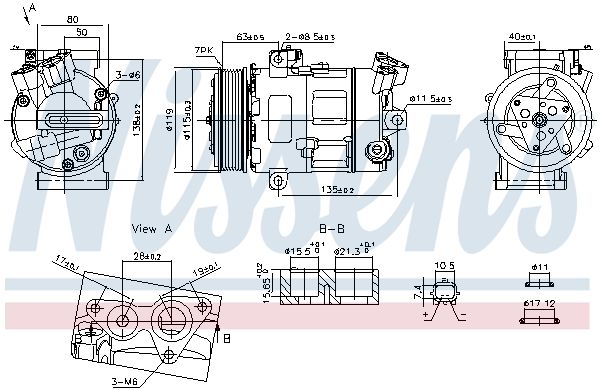 Compressor, air conditioning NISSENS 890947