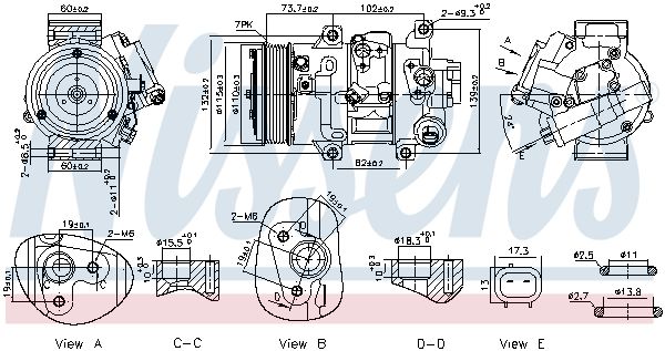 Compressor, air conditioning NISSENS 891069