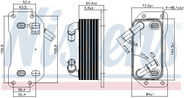 Oil Cooler, engine oil NISSENS 91254