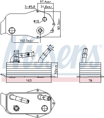 Oil Cooler, automatic transmission NISSENS 91353