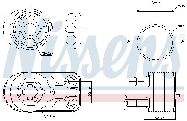 Oil Cooler, engine oil NISSENS 91422