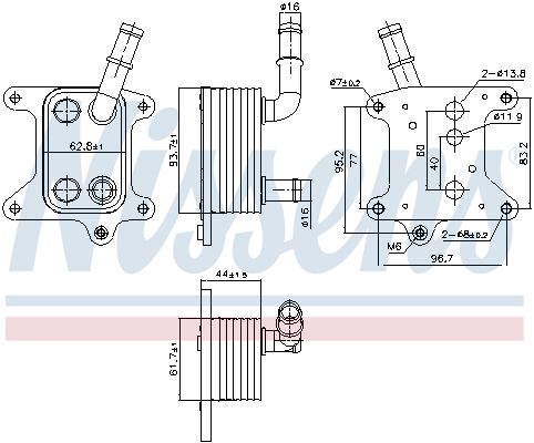 Arrefecedor de óleo, óleo do motor NISSENS 91425