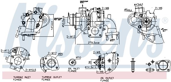 Carregador, carregamento (sobrealimentado/turboalimentado) NISSENS 93642