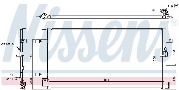 Condenser, air conditioning NISSENS 940453