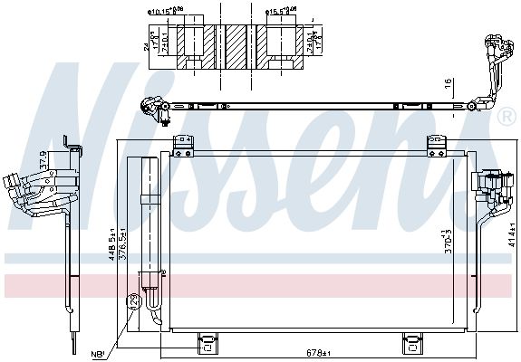 Condenser, air conditioning NISSENS 940775