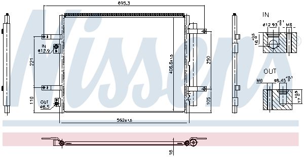 Condenser, air conditioning NISSENS 941004