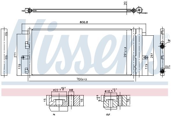 Condenser, air conditioning NISSENS 941011