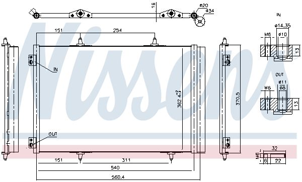Condensador, ar condicionado NISSENS 941276