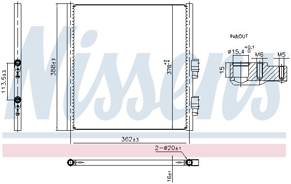 Конденсатор, система кондиціонування повітря NISSENS 941308