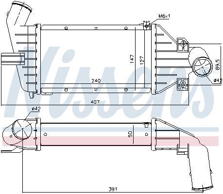 Charge Air Cooler NISSENS 96863