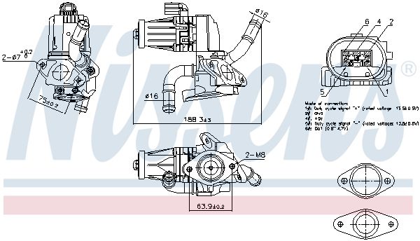 EGR Valve NISSENS 98232