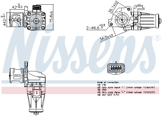 Клапан системи рециркуляції ВГ NISSENS 98376