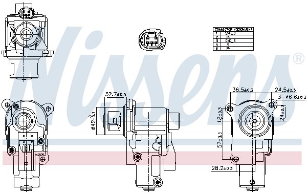 Клапан системи рециркуляції ВГ NISSENS 98552