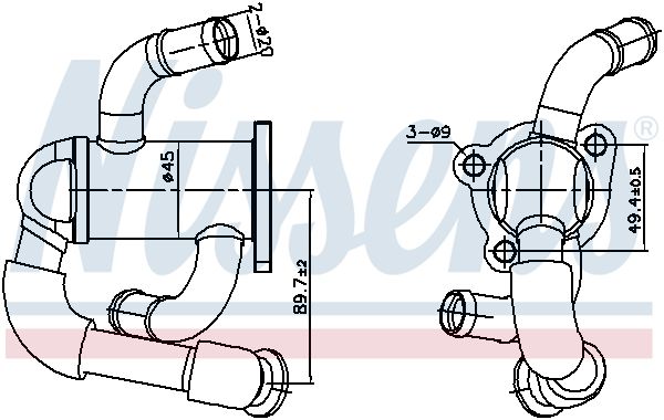 Cooler, exhaust gas recirculation NISSENS 989433