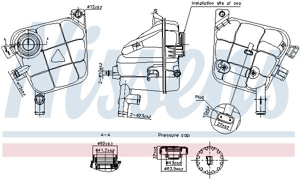 Expansion Tank, coolant NISSENS 996207