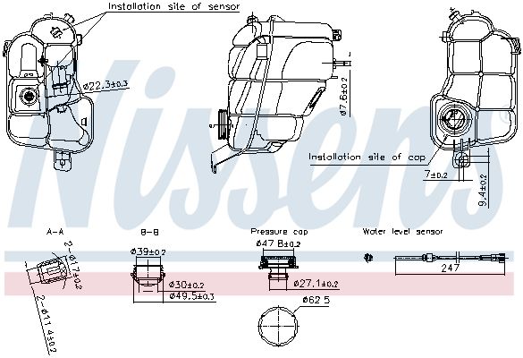 Expansion Tank, coolant NISSENS 996294