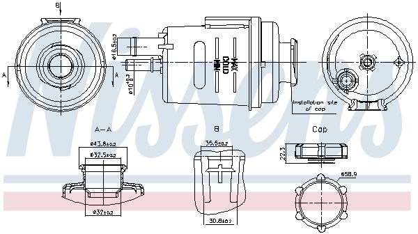 Expansion Tank, coolant NISSENS 996314