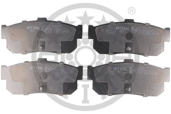 Комплект гальмівних накладок, дискове гальмо OPTIMAL BP-09834