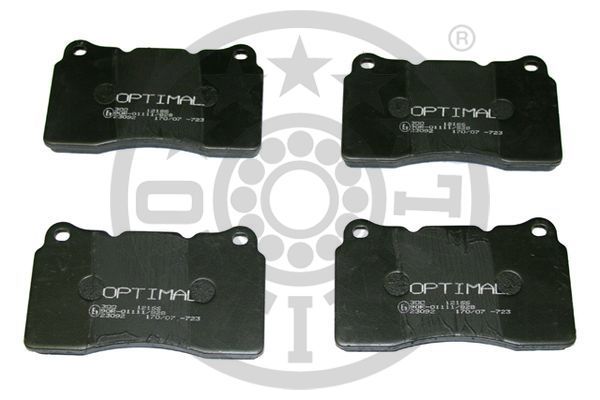 Комплект гальмівних накладок, дискове гальмо OPTIMAL BP-12166