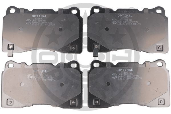 Комплект гальмівних накладок, дискове гальмо OPTIMAL BP-12169