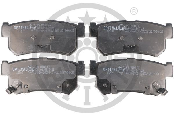 Brake Pad Set, disc brake OPTIMAL BP-12209