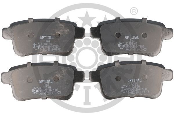Комплект гальмівних накладок, дискове гальмо OPTIMAL BP-12464
