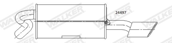 Rear Muffler WALKER 24497