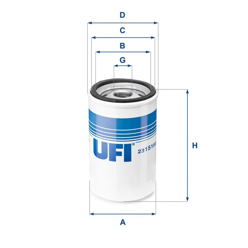 Alyvos filtras ufi 23.151.00