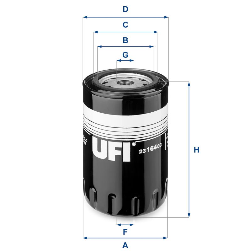 Alyvos filtras UFI 23.164.03