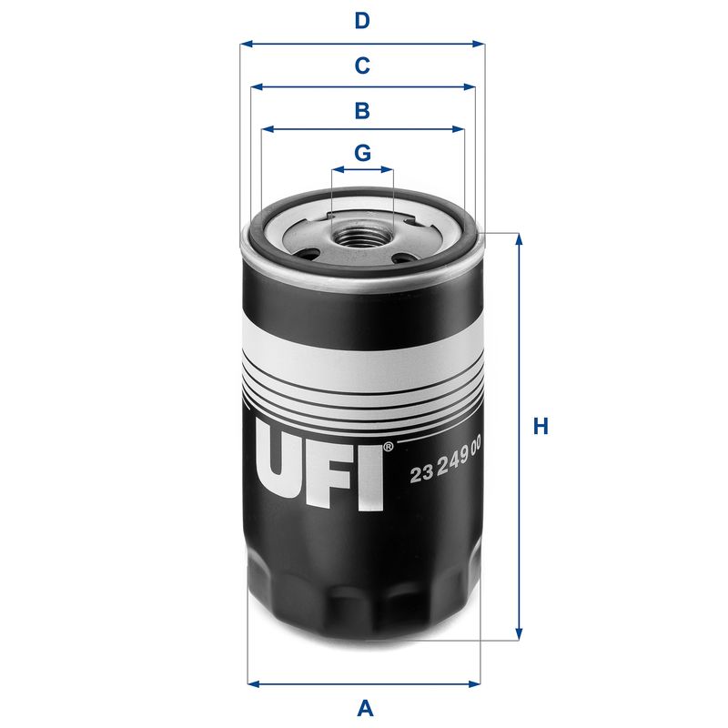 Оливний фільтр UFI 23.249.00