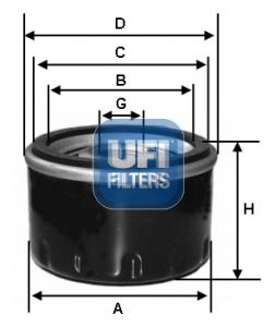 Alyvos filtras UFI 23.278.00