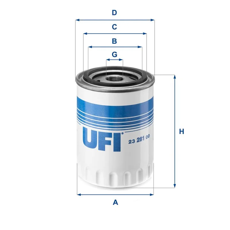 Alyvos filtras ufi 23.281.00