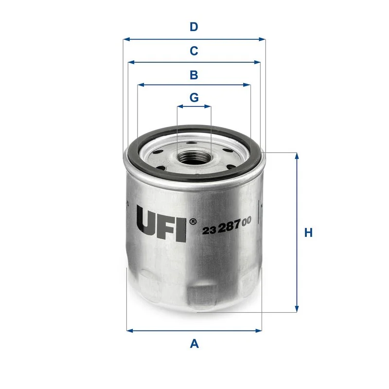 Alyvos filtras ufi 23.287.00