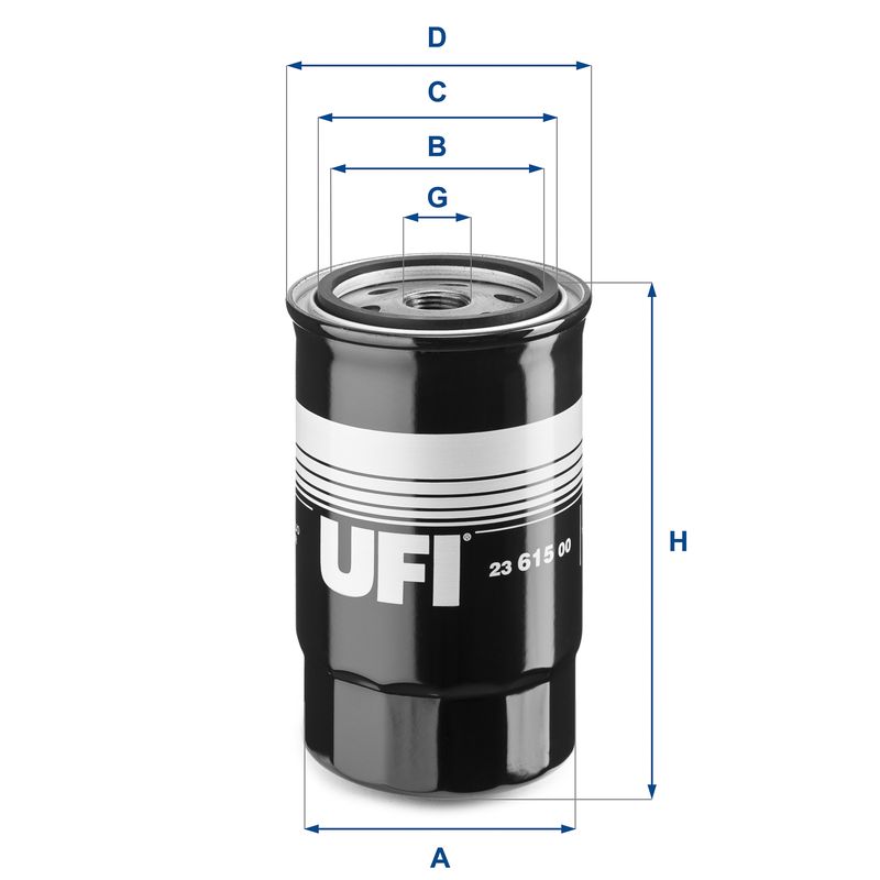 Alyvos filtras UFI 23.615.00